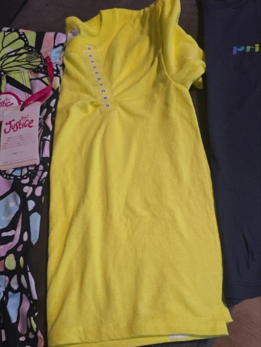Justice Capris, Neon Yellow Short Sleeve Tee PRIDE Tee